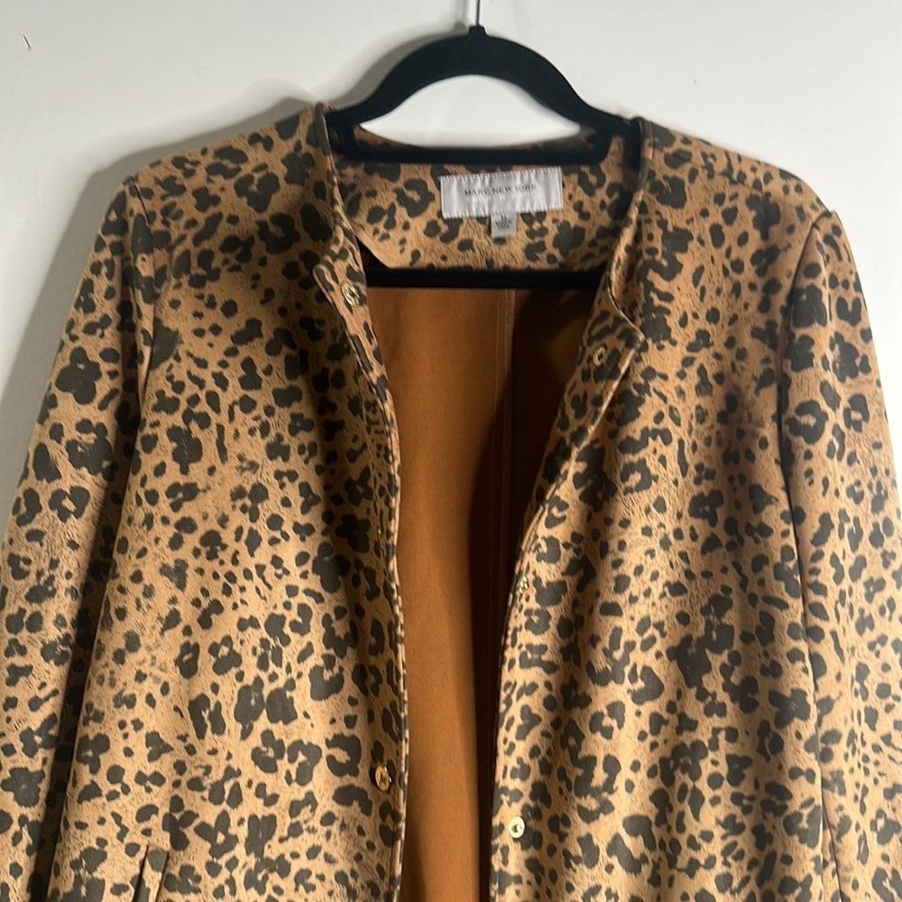 Marc New York leopard print coat size medium - Picture 5 of 10
